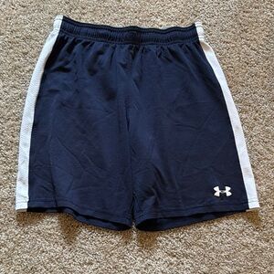 Under Armour Navy Blue Athletic Shorts Boys Large